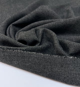 Wool Rep Weave Suiting Fabric Gray Black