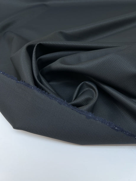 Wool Jacquard Blue Striped Suiting Fabric