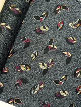 Acrylic Knitted Fabric Printed Abstract Gray