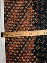 Printed Polyester Geometric Brown Black