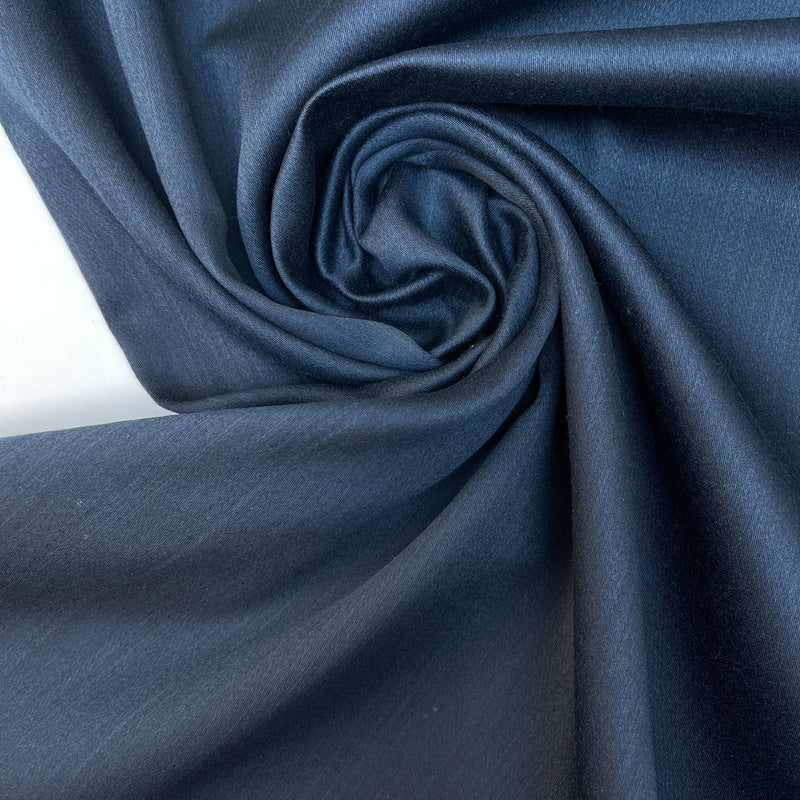Blue Shade Denim Double Satin Weave