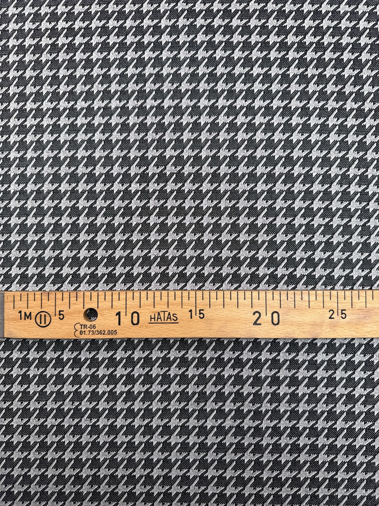 Houndstooth Knitted Polyamide Elastane Gray Black