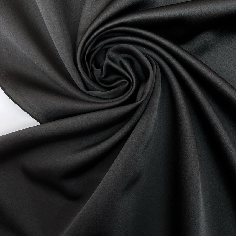 Polyester Sateen Fabric Black