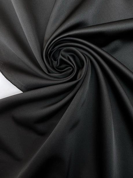 Polyester Sateen Fabric Black