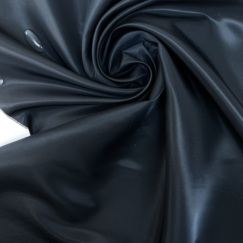Polyamide Satin Twill Black Woven
