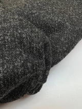 Italian Bouclé Coat Fabric Gray Black