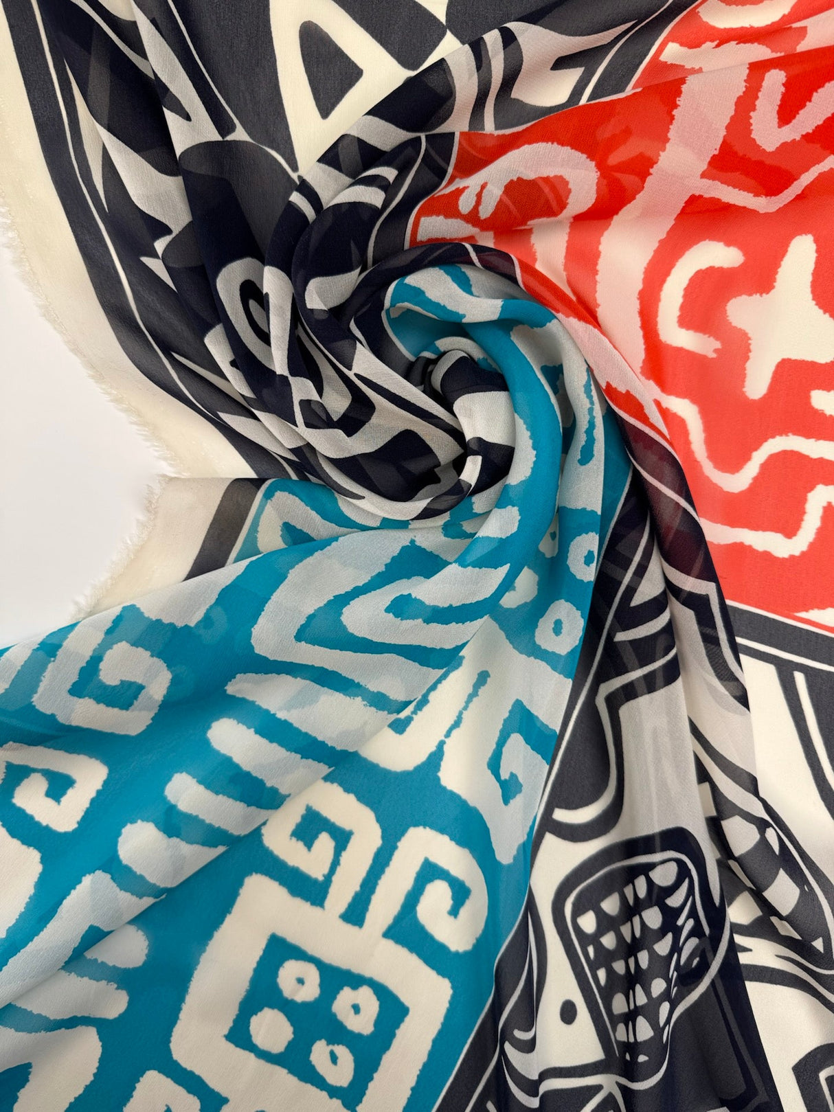 Silk Chiffon Multicolour Printed