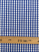 Cotton Poplin Checked Blue