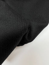 Black Bonded Wool Tweed