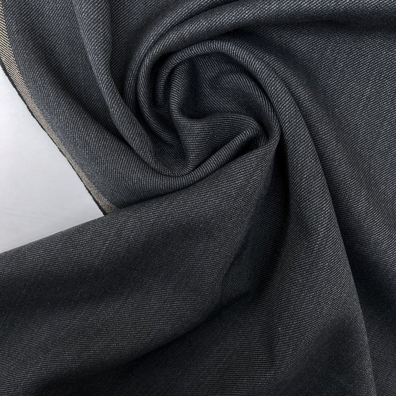Cotton Blend Twill Melange Gray