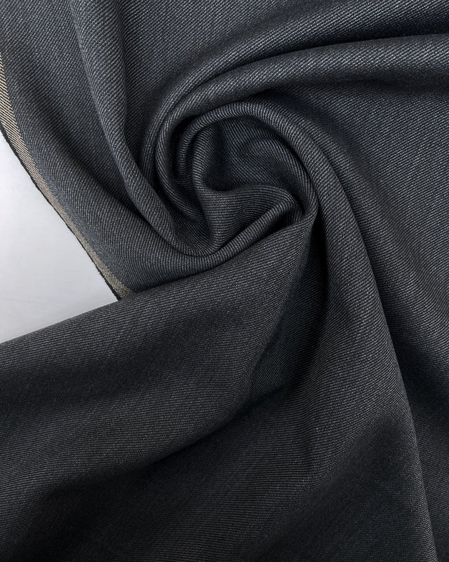 Cotton Blend Twill Melange Gray