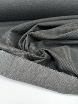 Viscose Knit Geometric Gray Stretch Fabric