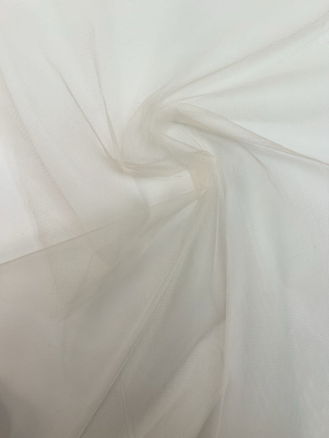 Polyamide Mesh Fabric Beige Stretch