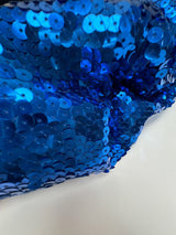 Blue Polyester Fused Satin