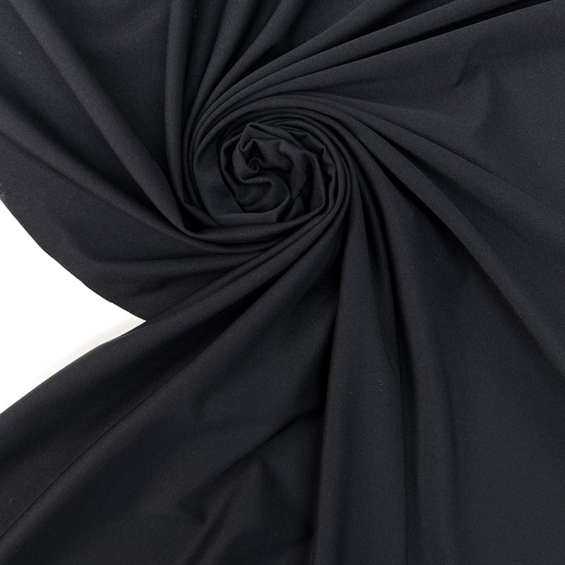 Polyamide Elastane Knitted Fabric Black Blue