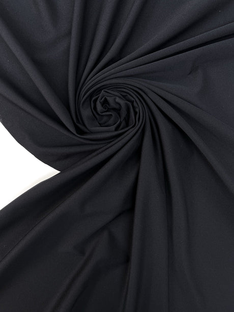 Polyamide Elastane Knitted Fabric Black Blue