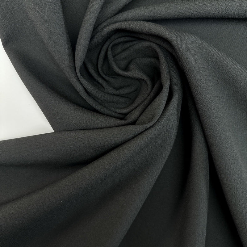 Black Double Weave Stretch Fabric