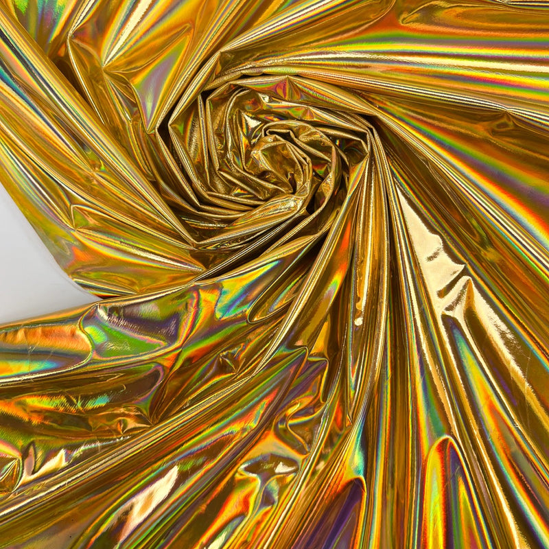 Golden Polyamide Elastane Knitted Fabric
