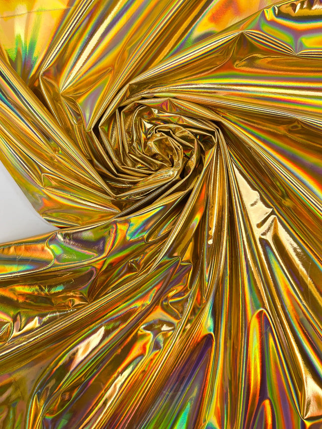 Golden Polyamide Elastane Knitted Fabric