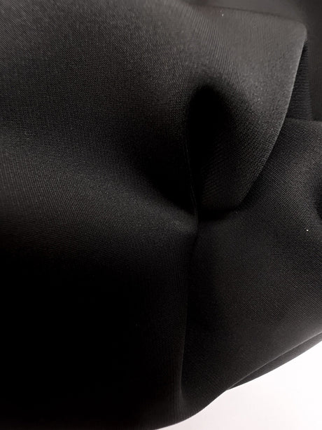 Black Polyester Knitted Fabric