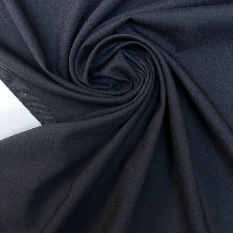 Wool Viscose Elastane Suiting Fabric Black Purple
