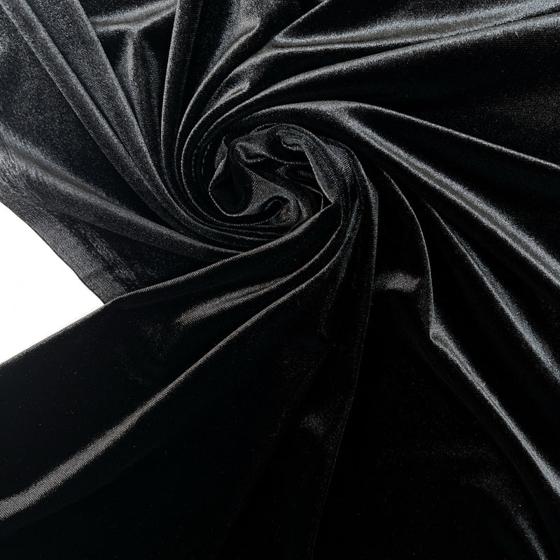 Black Velour Knitted Fabric