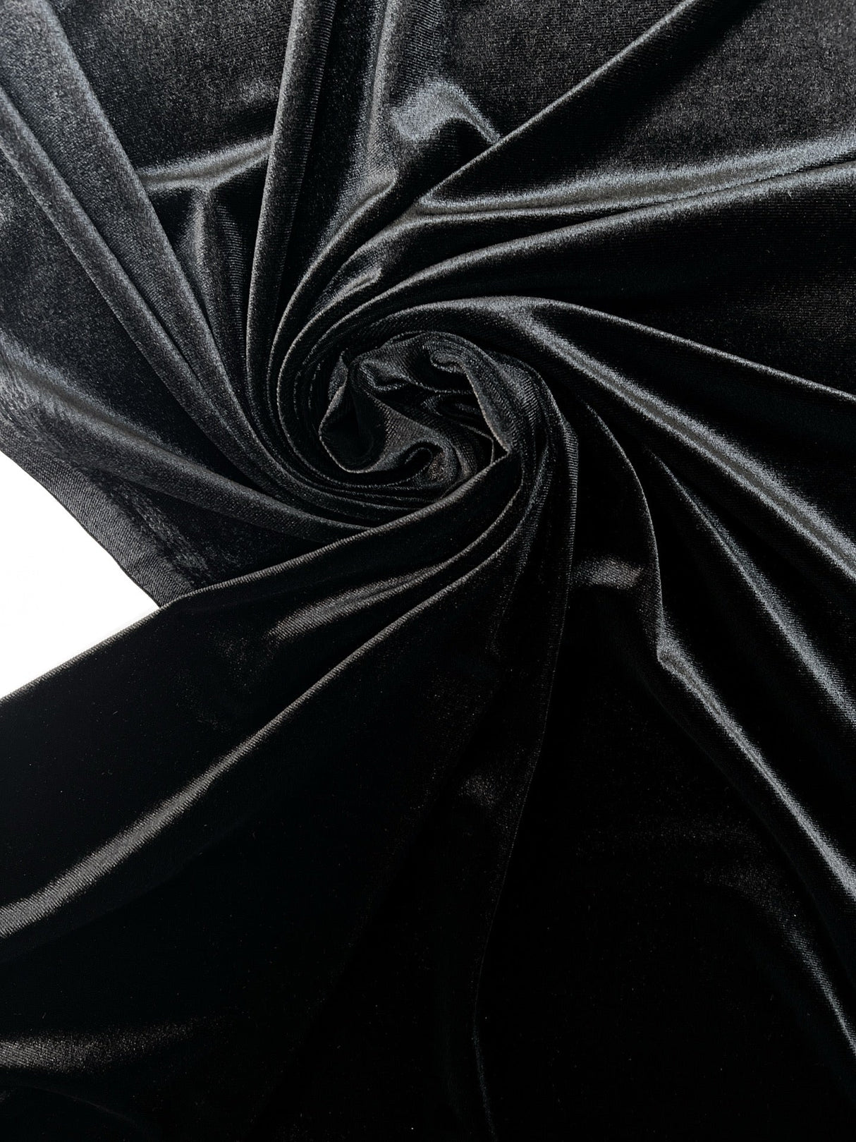 Black Velour Knitted Fabric