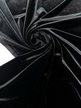 Black Velour Knitted Fabric