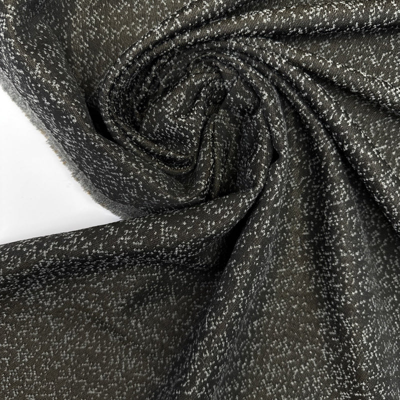 Wool Polyamide Jacquard Brown-Green