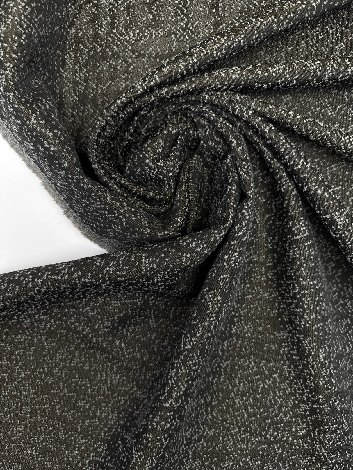 Wool Polyamide Jacquard Brown-Green