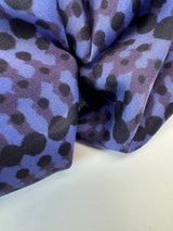 Viscose Sateen Printed Blue Purple