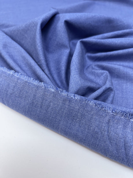 Viscose Melange Woven Fabric Blue