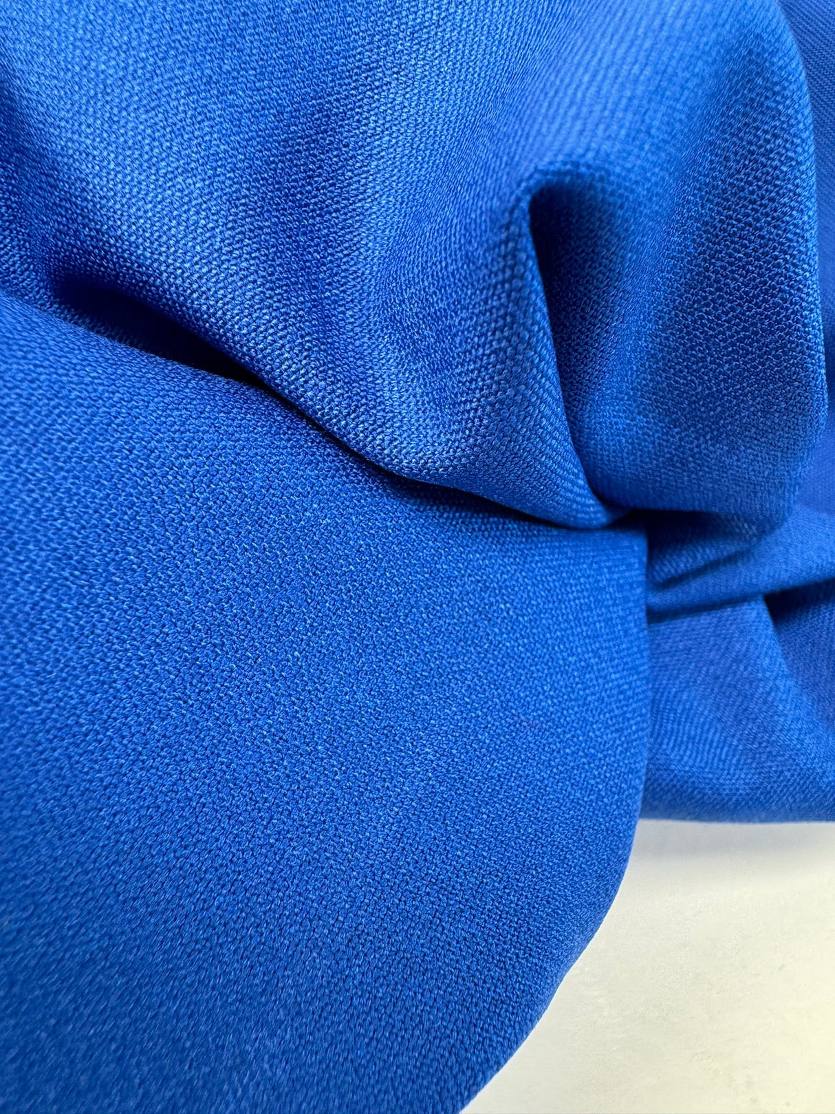 Blue Polyester Viscose Knitted Fabric