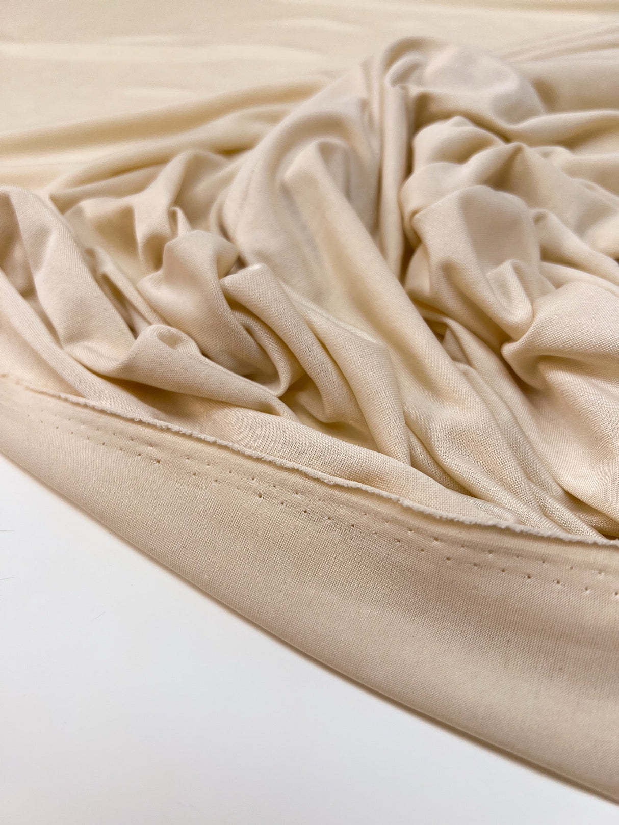 Beige Polyamide Knit Fabric