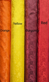 1 Yard Satin Brocade Jacquard Fabric Embossed Floral Pattern Shiny Polyester 58 59 Inches