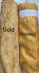 1 Yard Satin Brocade Jacquard Fabric Embossed Floral Pattern Shiny Polyester 58 59 Inches