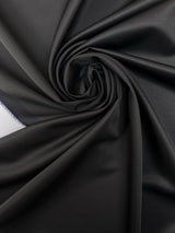 Wool Changeant Satin Weave Fabric Blue Black