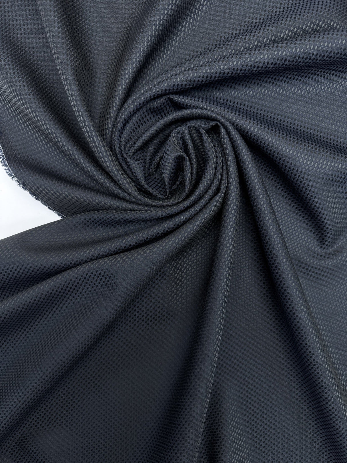 Wool Changeant Jacquard Fabric Purple Black
