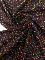 Printed Wool Fabric Brown Geometric