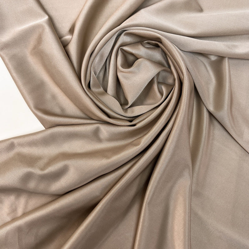 Viscose Elastane Knitted Fabric Beige Moiré
