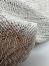 Linen Gray Beige Melange Striped