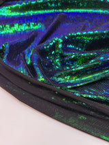 Polyamide Sequined Mesh Green Blue