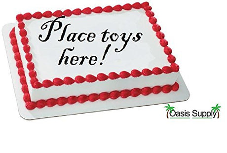 Oasis Supply Construction Play Set Cake Topper Kit #1- Map Included 14 pcs