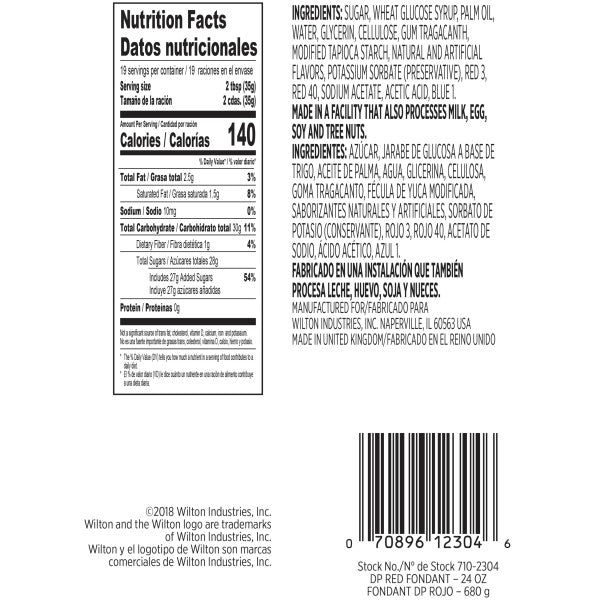 Wilton Decorator Preferred Red Fondant, 24 oz. Fondant Icing