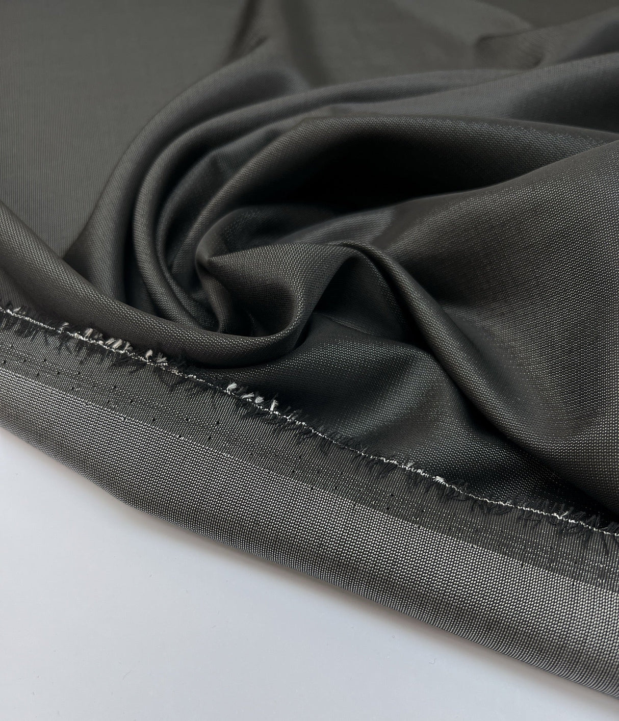 Wool Jacquard Fabric Gray Black