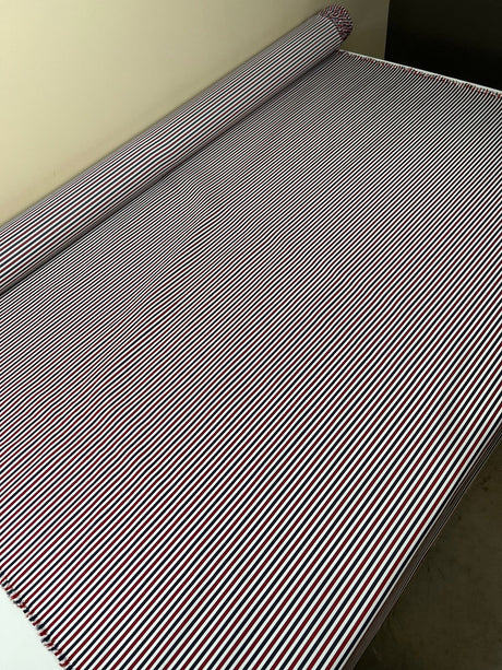 Striped Polyester Jacket Fabric