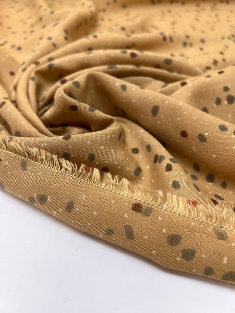 Acrylic Woven Printed Brown Beige Fabric
