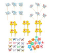 Oasis Supply, Baby Shower, Welcome Baby Cake Toppers - 48 pcs kit, Includes 12 of each Ducky Picks, Baby Elephant Picks, Edible Wafer Butterflies, & Edible Wafer Flowers
