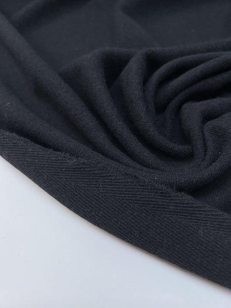 Wool Tweed Fabric Blue Black