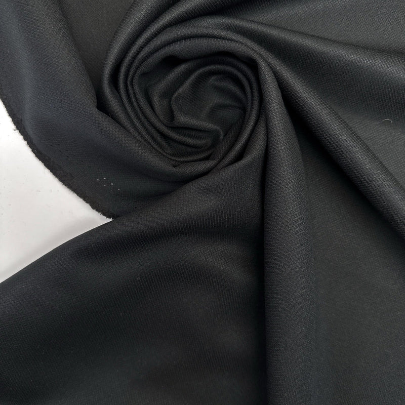 Jacquard Blend Suiting Fabric Black